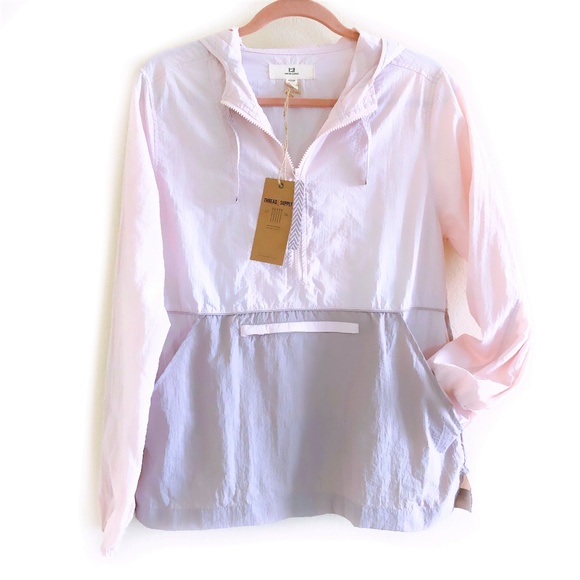 Thread & Supply Jackets & Blazers - NWT! Mauve Pink Hooded Pullover Windbreaker